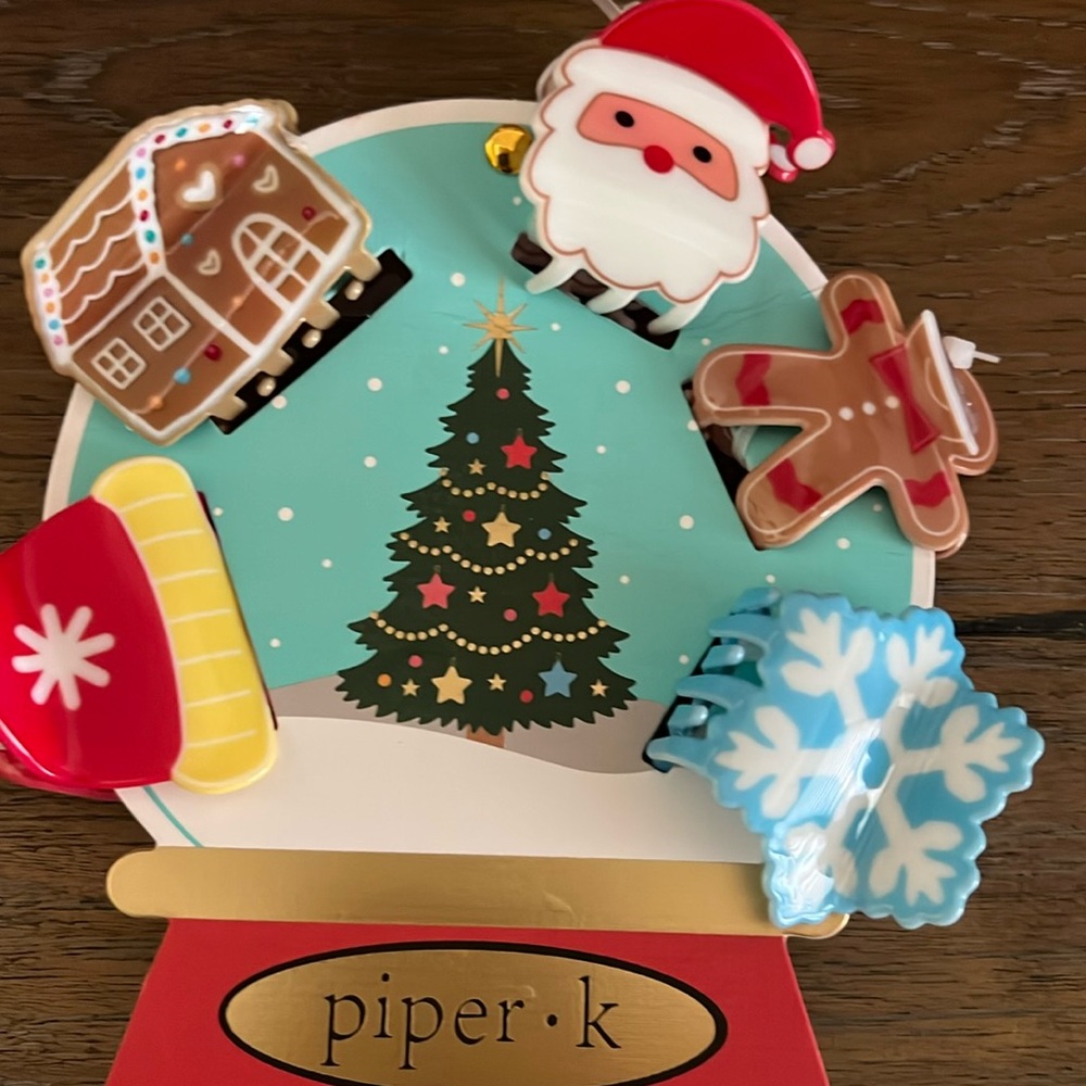 Christmas hair clips rang you with tag perfect for stocking
